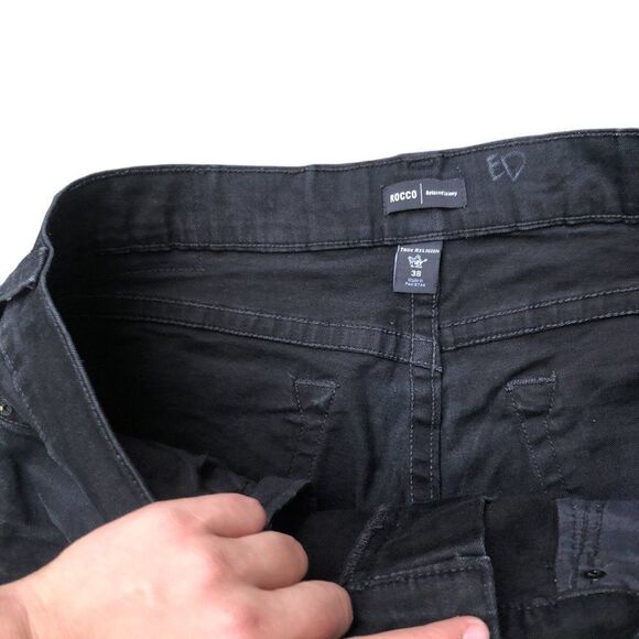 TRUE religion jeans size 38 ROCCO relaxed skinny black - Picture 5 of 10